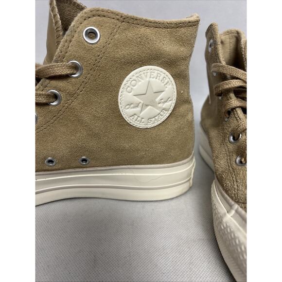 Converse Chuck Taylor All Star Lift Shoes Womens Size 9 Tan Suede Platform - Picture 9 of 13